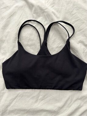Fabletics Black Double-Strap Sports Bra